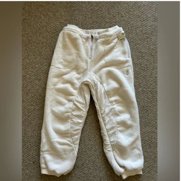 Free People NWT Sundown Fleece Joggers Wide Leg Pants FP Movement Ivory size XL - Picture 4 of 13